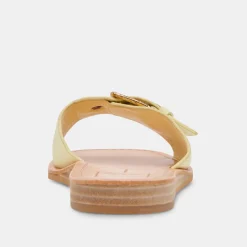 DOLCE VITA Sandals*Cabana Sandals Lemon Cream Leather