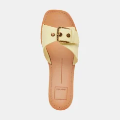 DOLCE VITA Sandals*Cabana Sandals Lemon Cream Leather