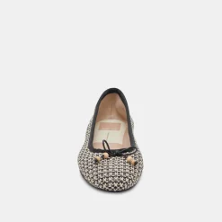 DOLCE VITA Flats & Loafers*Cacy Ballet Flats White Black Raffia
