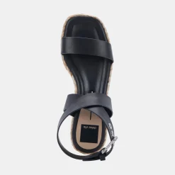 DOLCE VITA Wedges*Cannes Sandals Black Leather