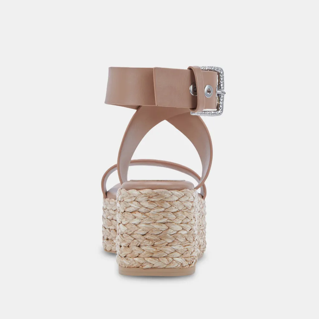 DOLCE VITA Wedges*Cannes Sandals Cafe Leather