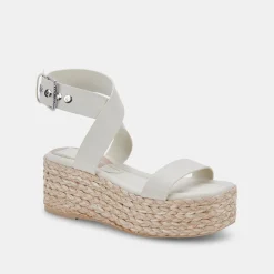 DOLCE VITA Wedges*Cannes Sandals Ivory Leather