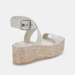 DOLCE VITA Wedges*Cannes Sandals Ivory Leather
