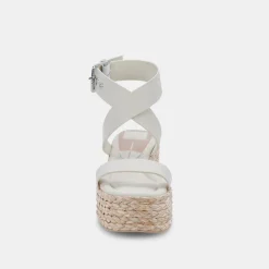 DOLCE VITA Wedges*Cannes Sandals Ivory Leather