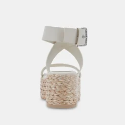 DOLCE VITA Wedges*Cannes Sandals Ivory Leather