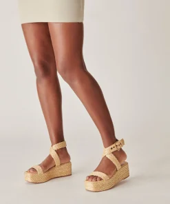 DOLCE VITA Wedges*Cannes Sandals Lt Natural Raffia