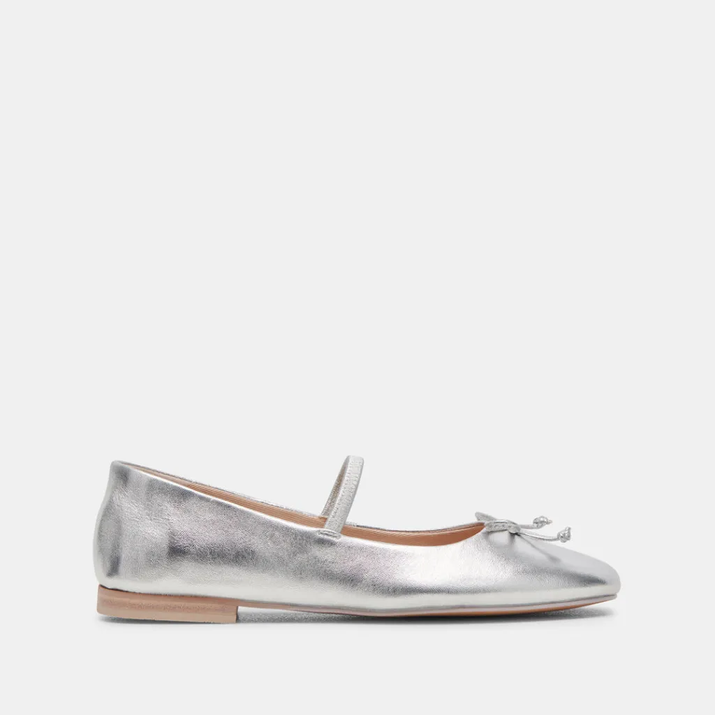 DOLCE VITA Flats & Loafers*Carin Ballet Flats Silver Metallic Leather