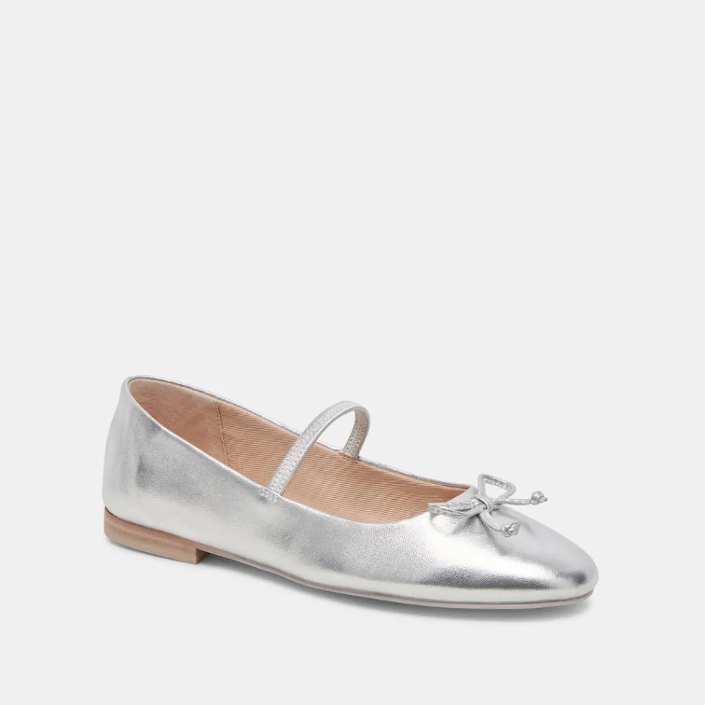 DOLCE VITA Flats & Loafers*Carin Ballet Flats Silver Metallic Leather