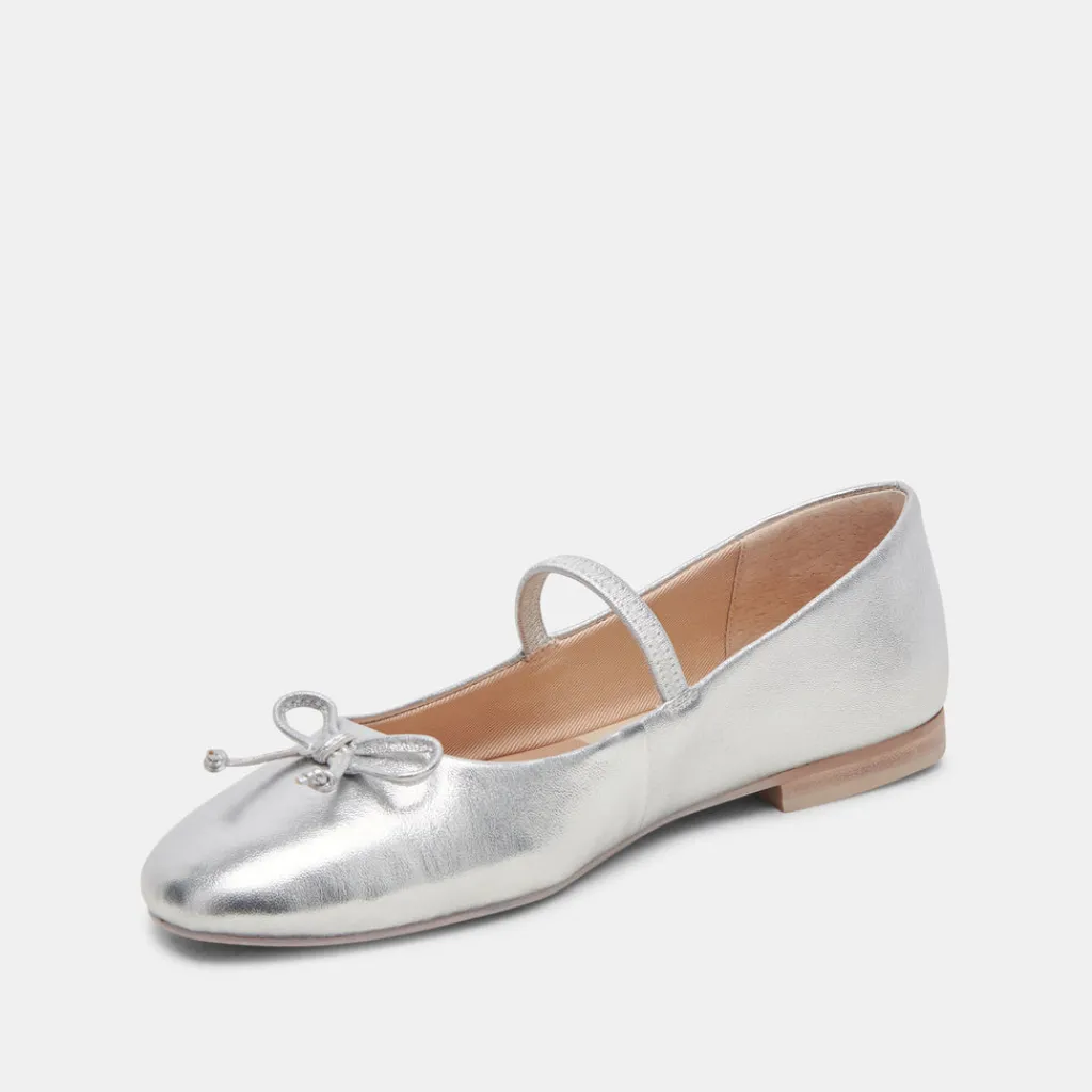 DOLCE VITA Flats & Loafers*Carin Ballet Flats Silver Metallic Leather