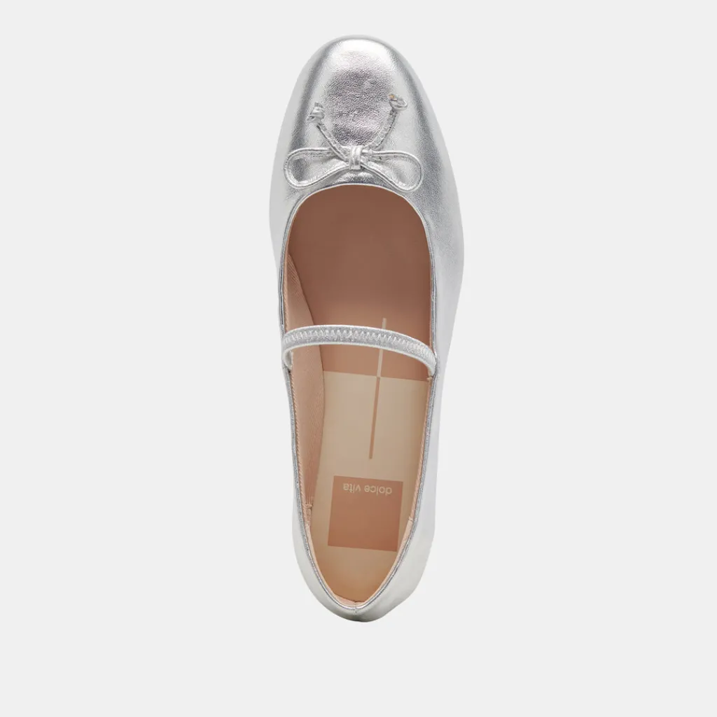 DOLCE VITA Flats & Loafers*Carin Ballet Flats Silver Metallic Leather