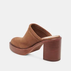 DOLCE VITA Mules & Clogs*Castel Heels Chestnut Suede
