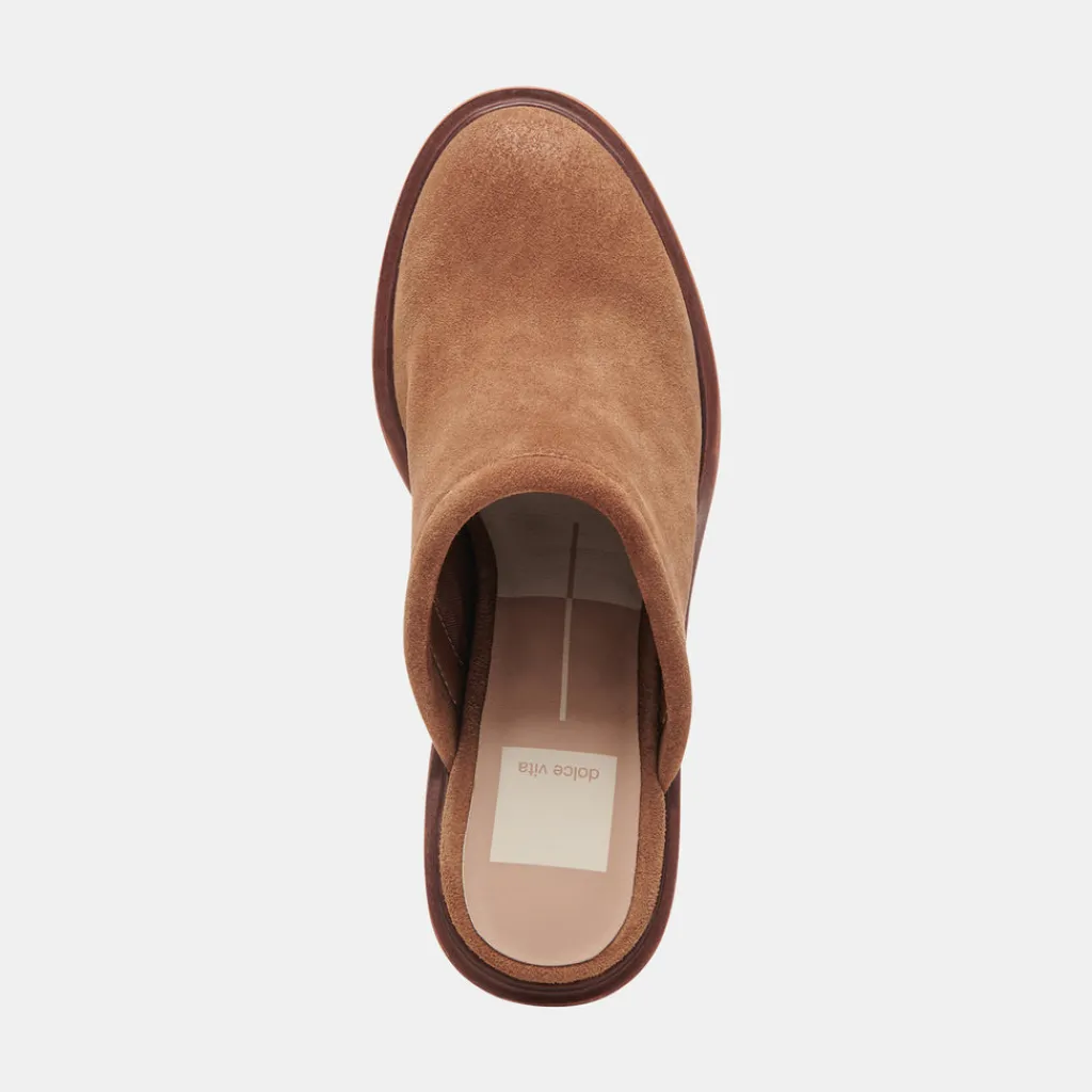 DOLCE VITA Mules & Clogs*Castel Heels Chestnut Suede