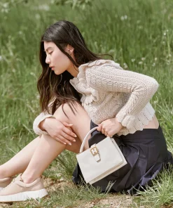 DOLCE VITA Handbags*Charly Crossbody Ivory Leather