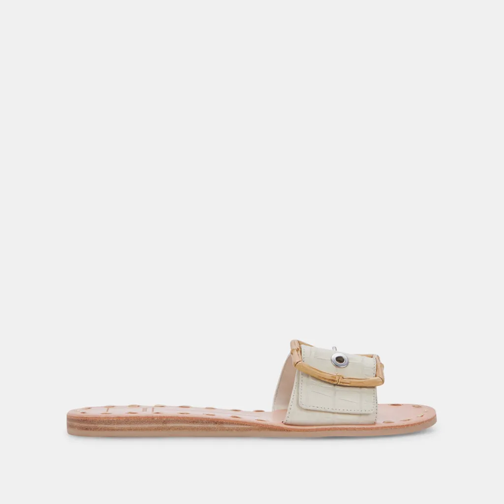 DOLCE VITA Sandals*Dasa Sandals Eggshell Embossed Leather