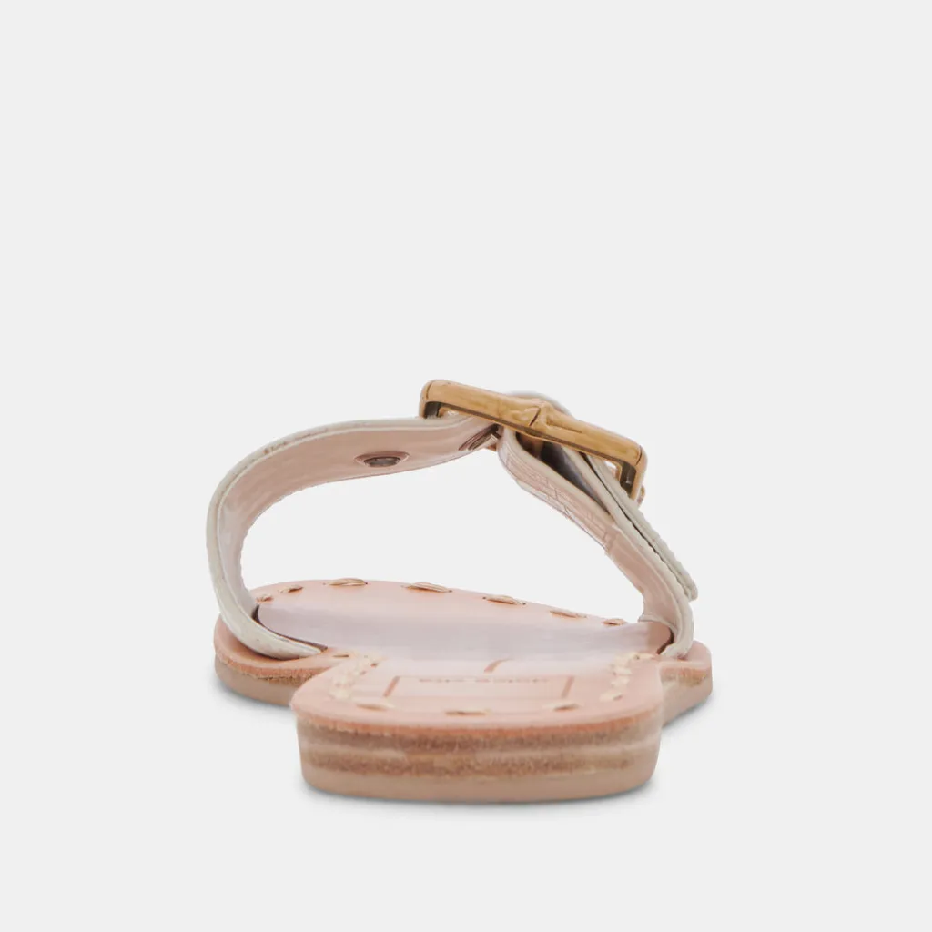 DOLCE VITA Sandals*Dasa Sandals Eggshell Embossed Leather