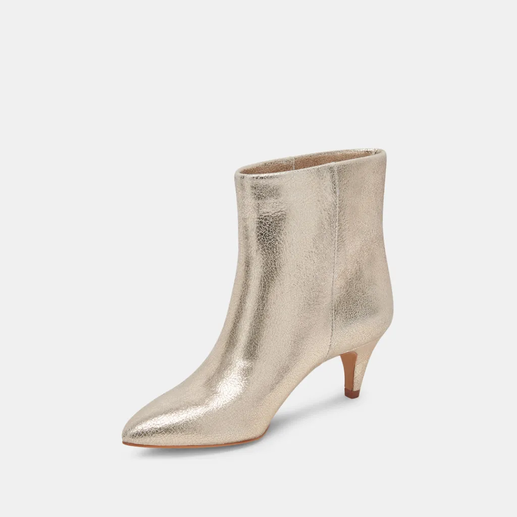DOLCE VITA Boots & Booties*Dee Wide Booties Platinum Distressed Leather