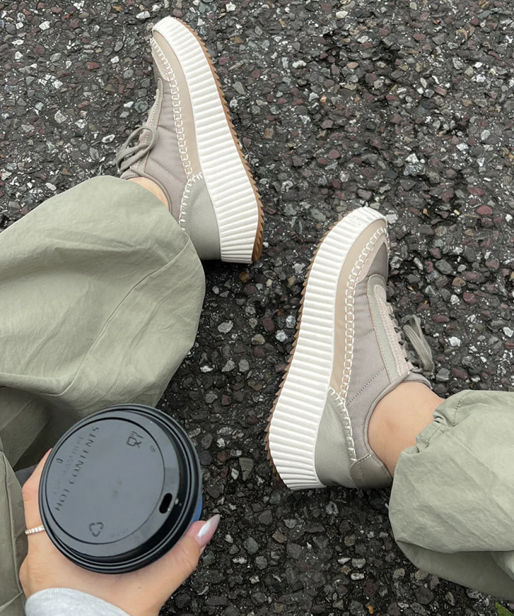 DOLCE VITA Sneakers*Dolen Nylon Sneakers Dk Taupe Nylon