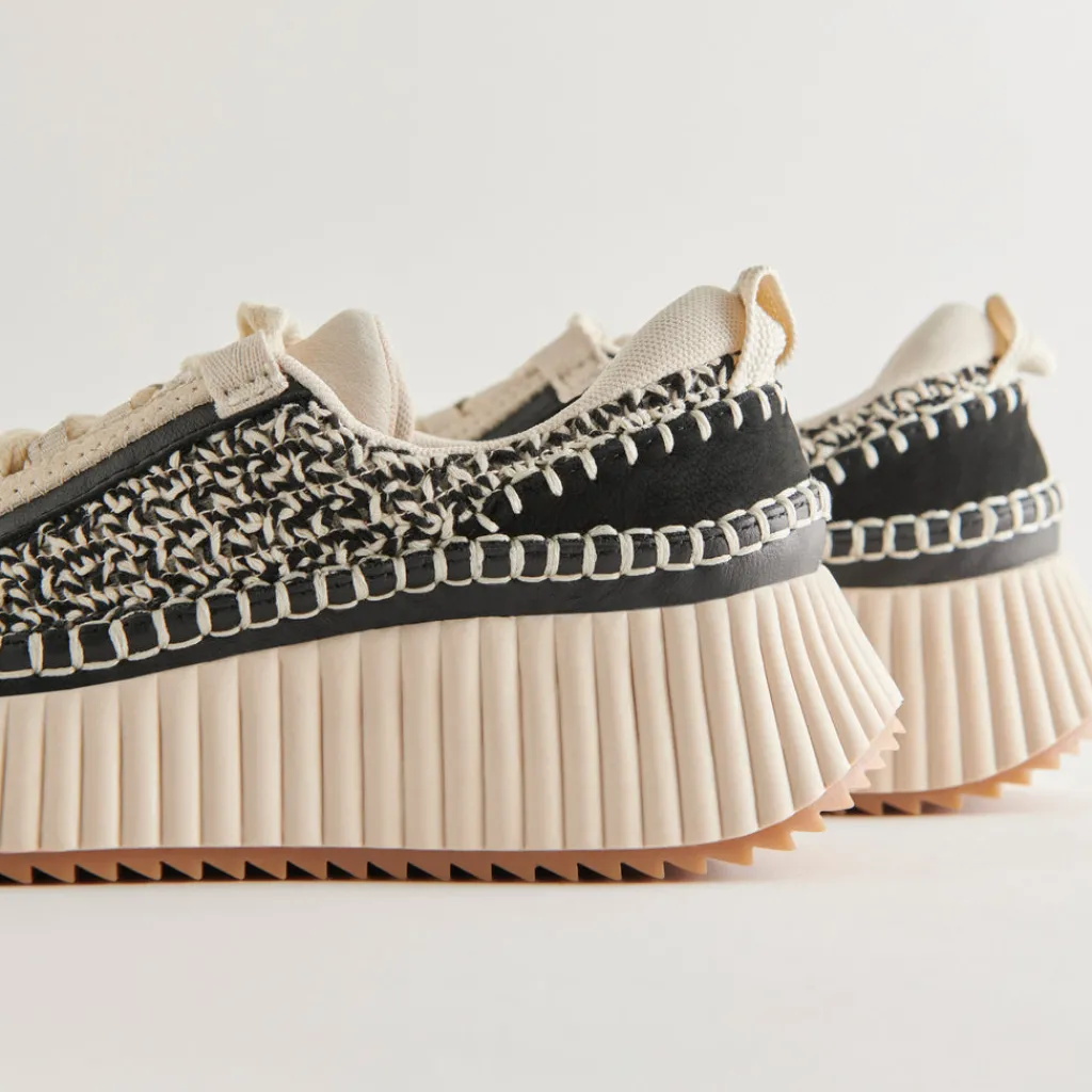 DOLCE VITA Sneakers*Dolen Sneakers White Black Woven