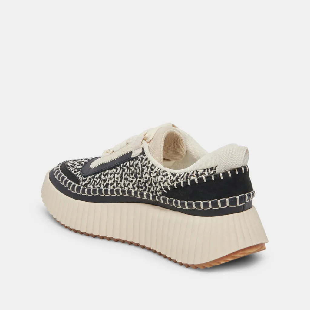DOLCE VITA Sneakers*Dolen Sneakers White Black Woven