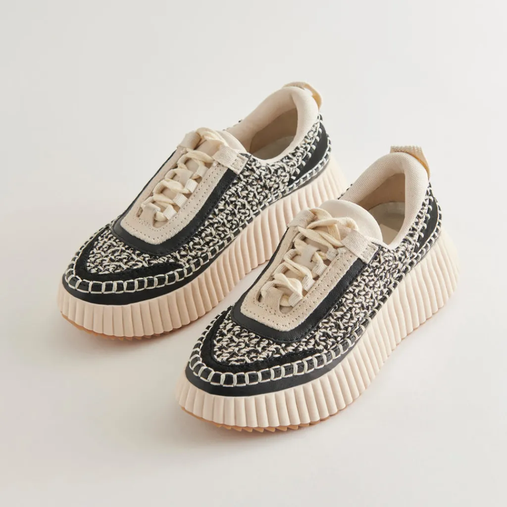 DOLCE VITA Sneakers*Dolen Sneakers White Black Woven
