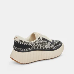 DOLCE VITA Sneakers*Dolen Sneakers White Black Woven