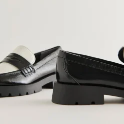 DOLCE VITA Flats & Loafers*Elias Flats Black White Crinkle Patent