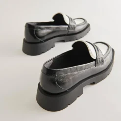 DOLCE VITA Flats & Loafers*Elias Flats Black White Crinkle Patent
