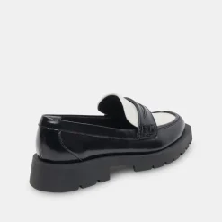 DOLCE VITA Flats & Loafers*Elias Flats Black White Crinkle Patent