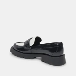 DOLCE VITA Flats & Loafers*Elias Flats Black White Crinkle Patent