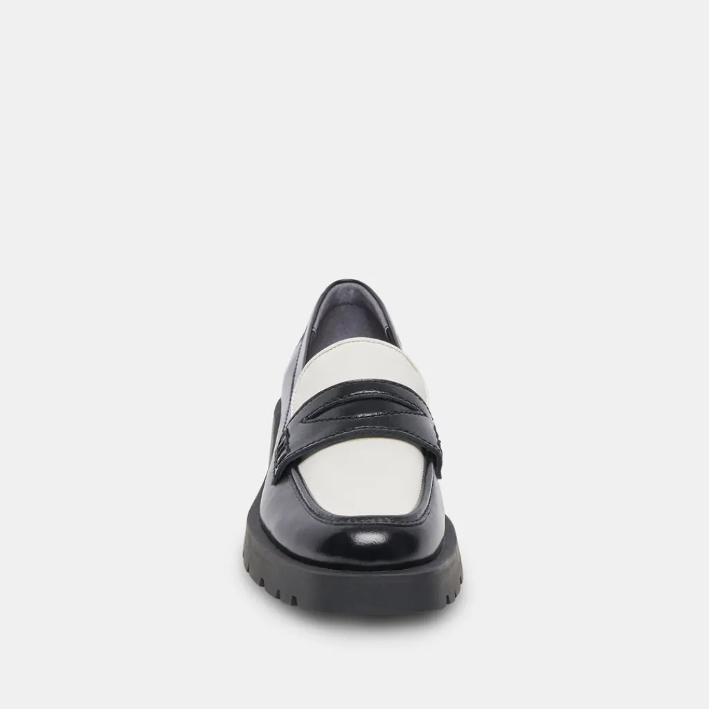 DOLCE VITA Flats & Loafers*Elias Flats Black White Crinkle Patent
