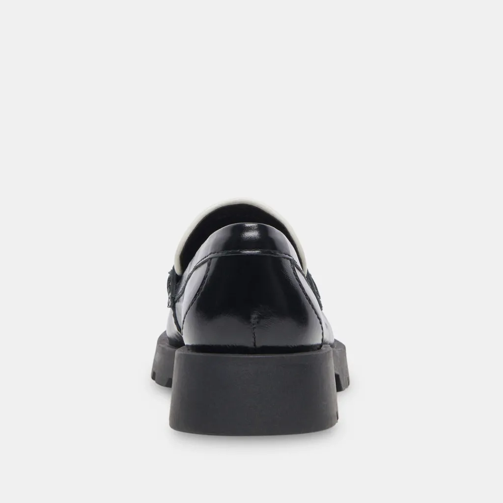 DOLCE VITA Flats & Loafers*Elias Flats Black White Crinkle Patent