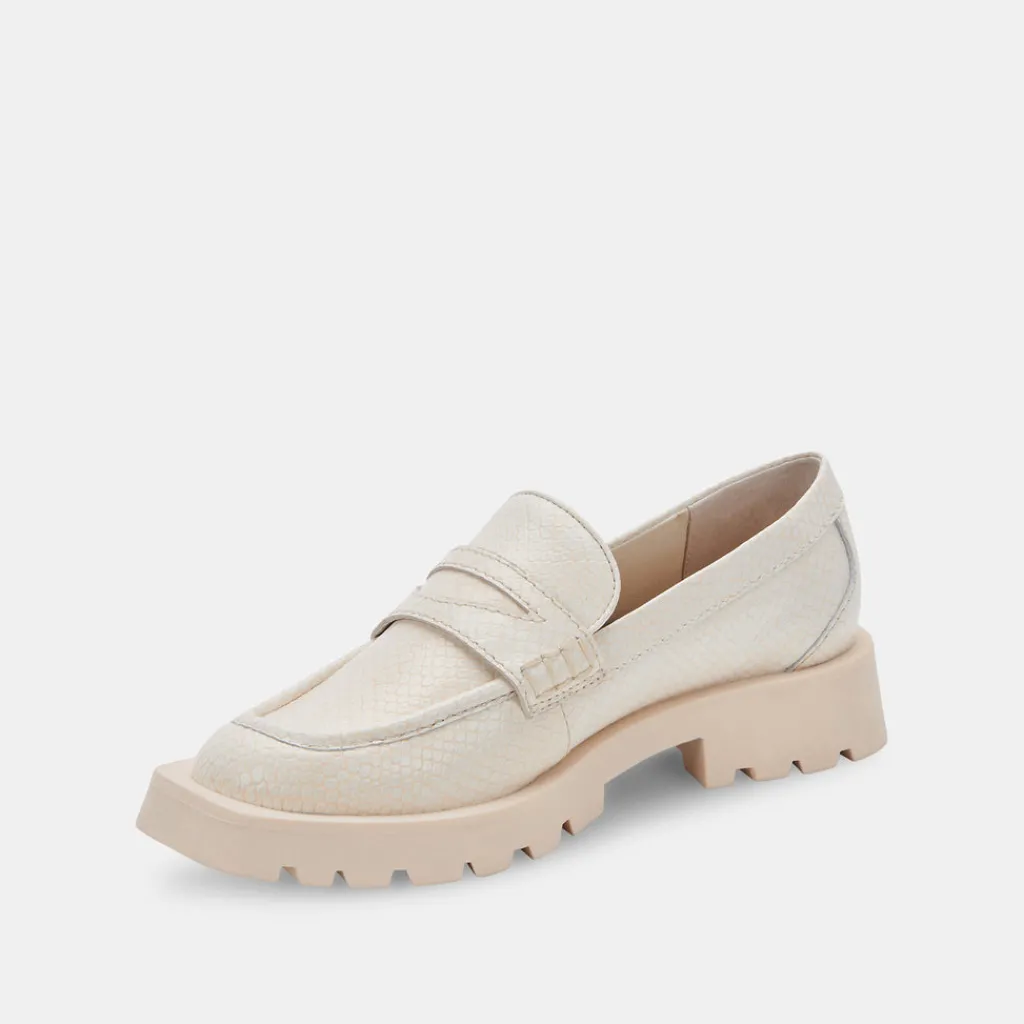DOLCE VITA Flats & Loafers*Elias Flats Ivory Embossed Leather