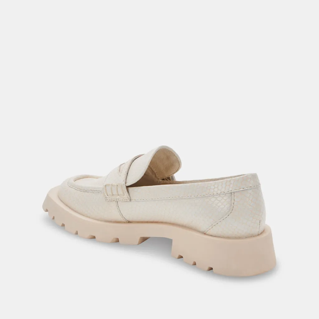 DOLCE VITA Flats & Loafers*Elias Flats Ivory Embossed Leather