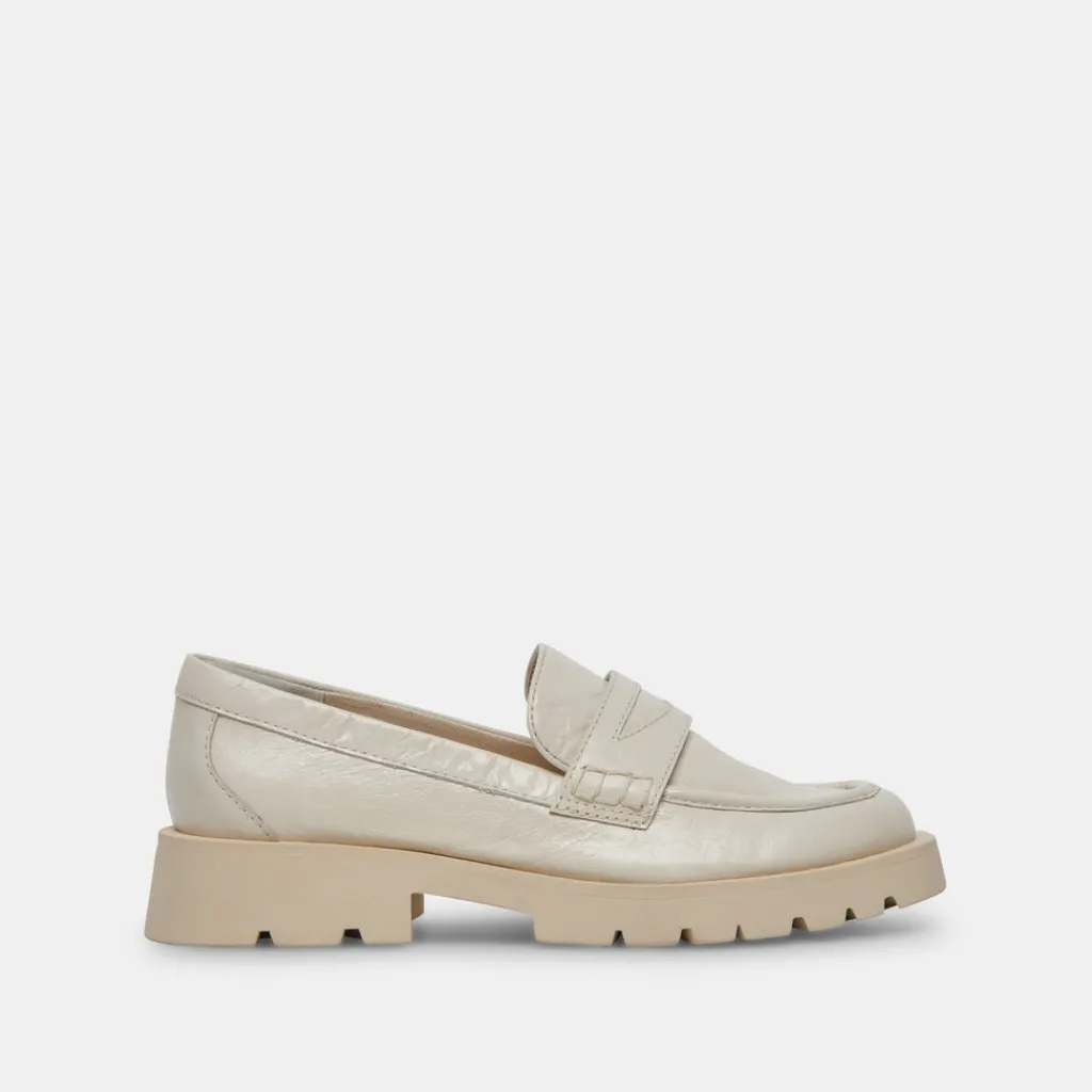 DOLCE VITA Flats & Loafers*Elias Flats Off White Crinkle Patent