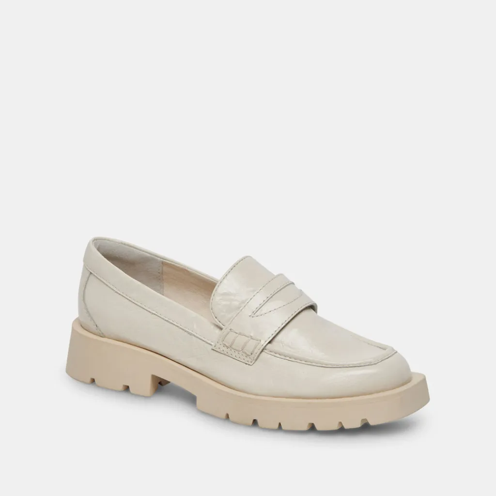 DOLCE VITA Flats & Loafers*Elias Flats Off White Crinkle Patent