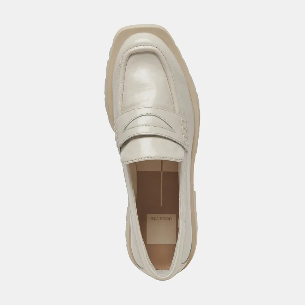 DOLCE VITA Flats & Loafers*Elias Flats Off White Crinkle Patent