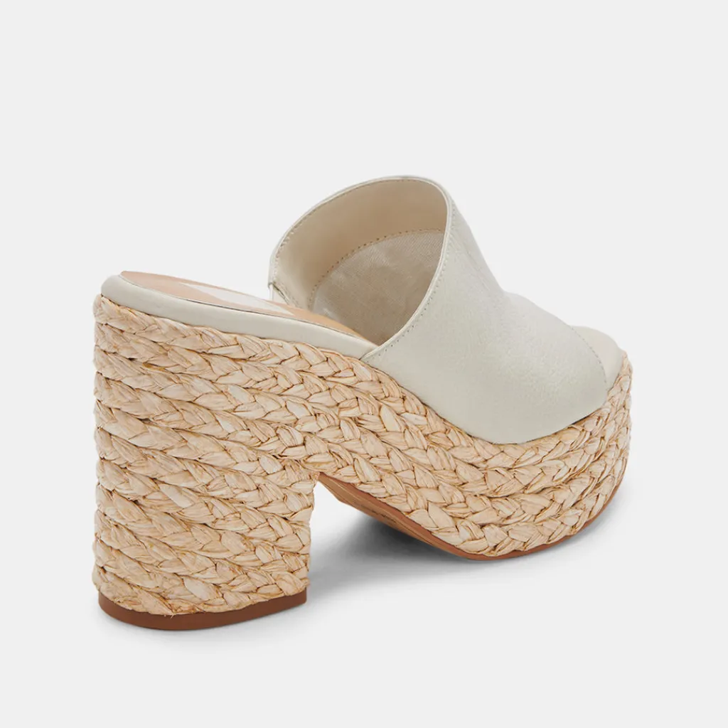 DOLCE VITA Wedges*Elora Heels Ivory Leather