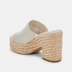 DOLCE VITA Wedges*Elora Heels Ivory Leather
