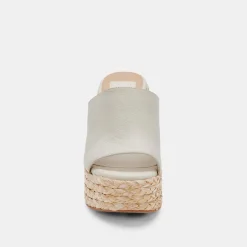 DOLCE VITA Wedges*Elora Heels Ivory Leather