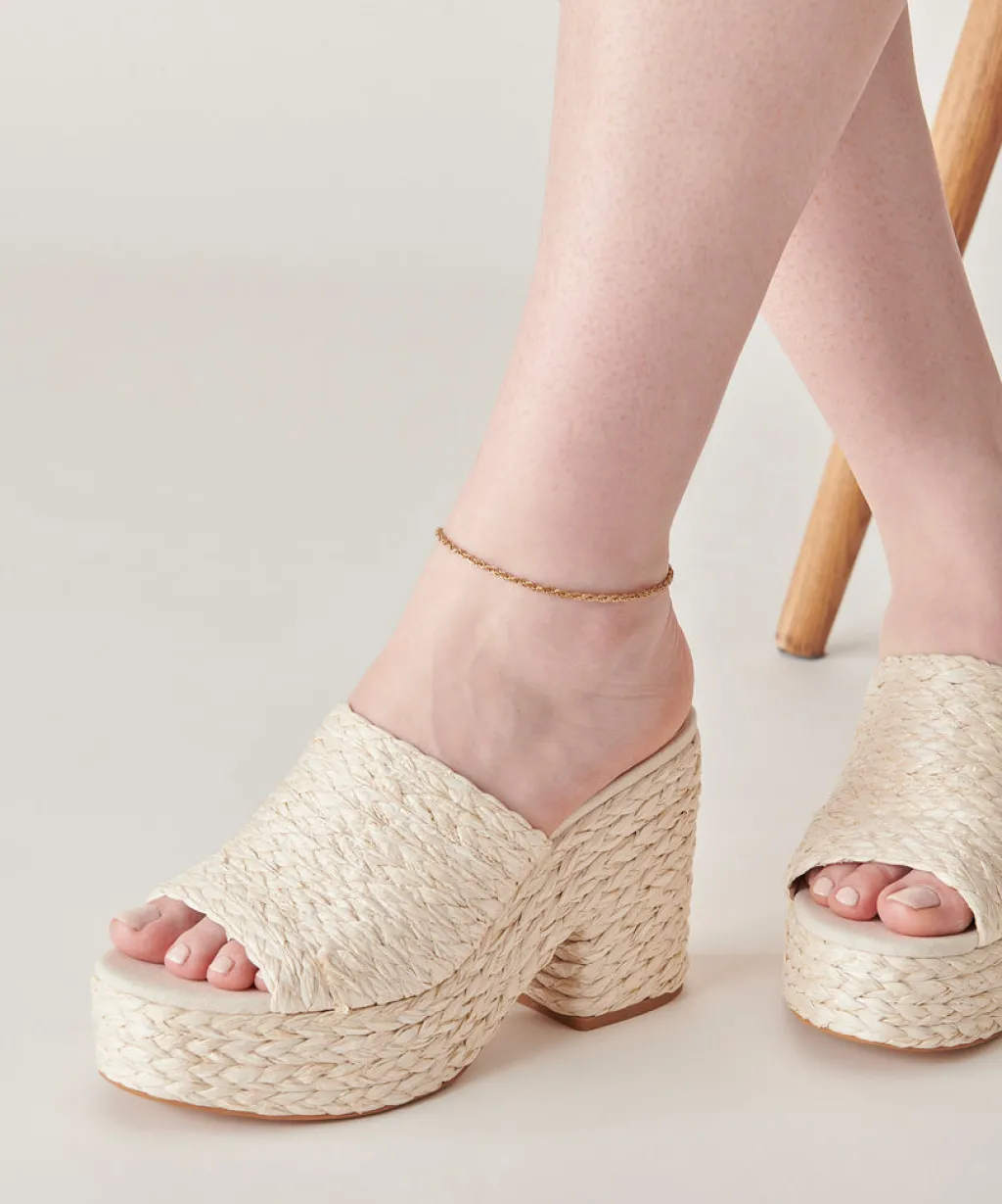 DOLCE VITA Wedges*Elora Heels Lt Natural Raffia
