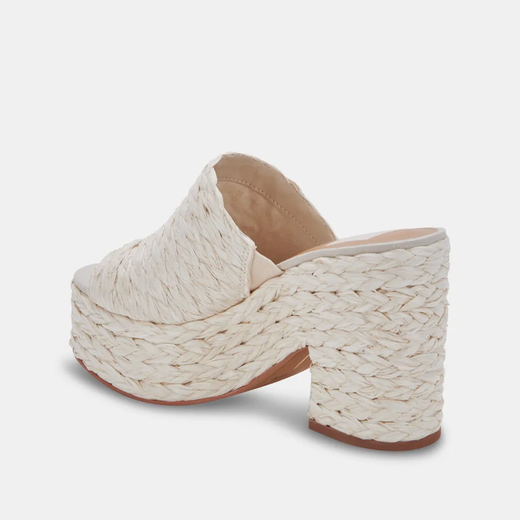 DOLCE VITA Wedges*Elora Heels Off White Raffia