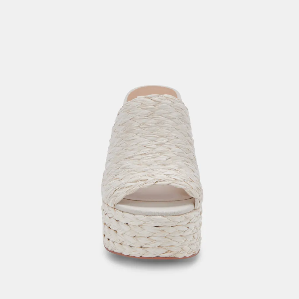DOLCE VITA Wedges*Elora Heels Off White Raffia
