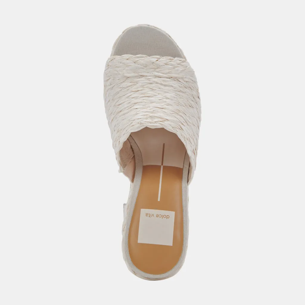 DOLCE VITA Wedges*Elora Heels Off White Raffia