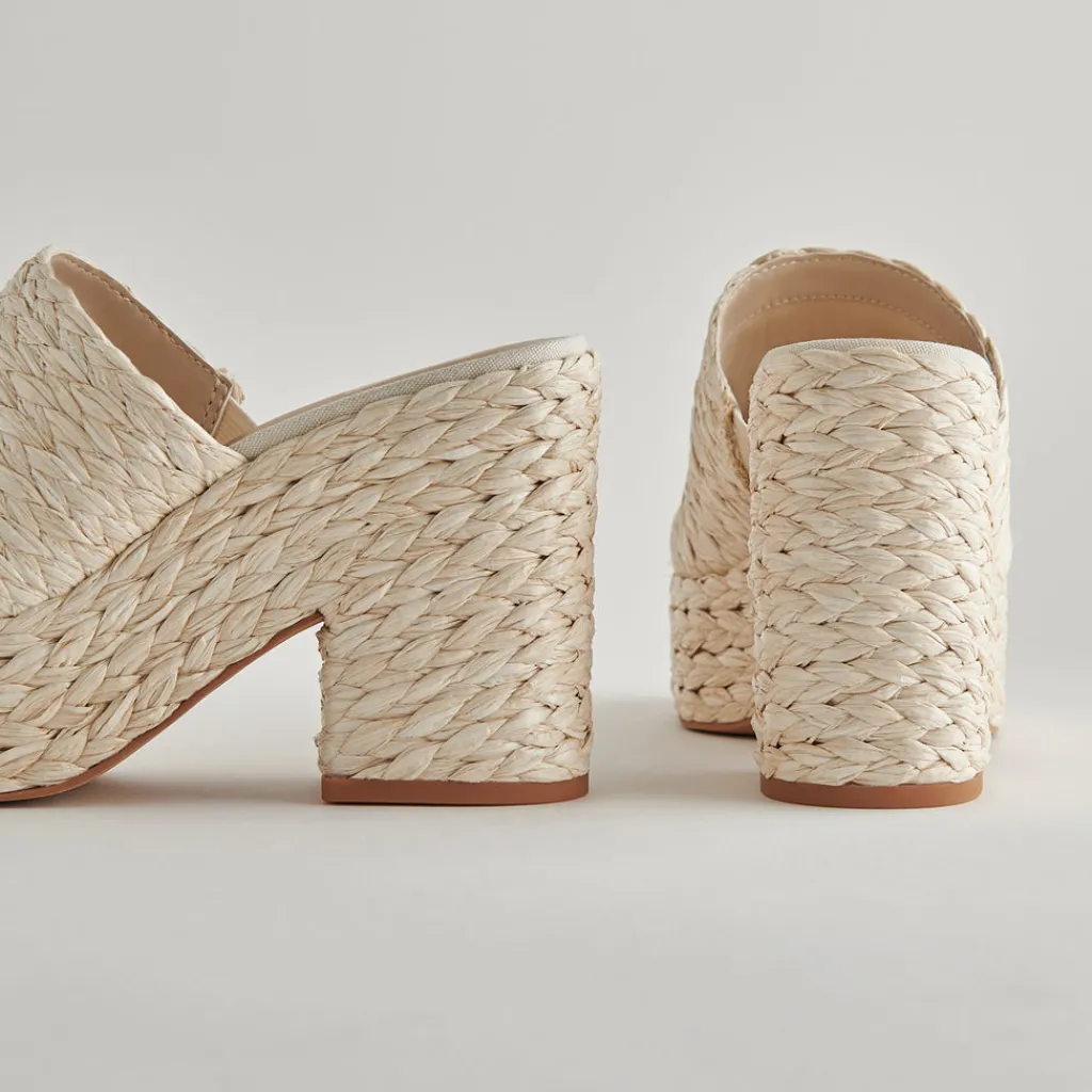 DOLCE VITA Wedges*Elora Heels Off White Raffia