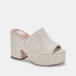 DOLCE VITA Wedges*Elora Heels Off White Raffia