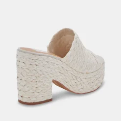 DOLCE VITA Wedges*Elora Heels Off White Raffia