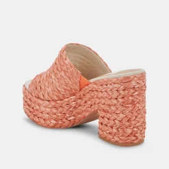 DOLCE VITA Wedges*Elora Heels Orange Raffia