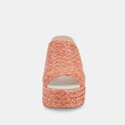 DOLCE VITA Wedges*Elora Heels Orange Raffia