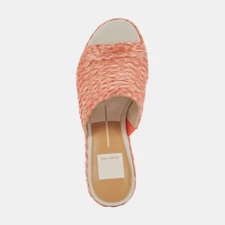 DOLCE VITA Wedges*Elora Heels Orange Raffia