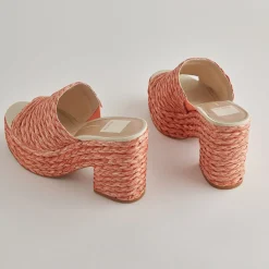 DOLCE VITA Wedges*Elora Heels Orange Raffia